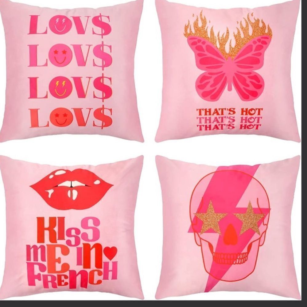 Throw Pillow Covers, Soft And Smooth 4 Pcs 18x18 Inch Hot Pink that’s hot